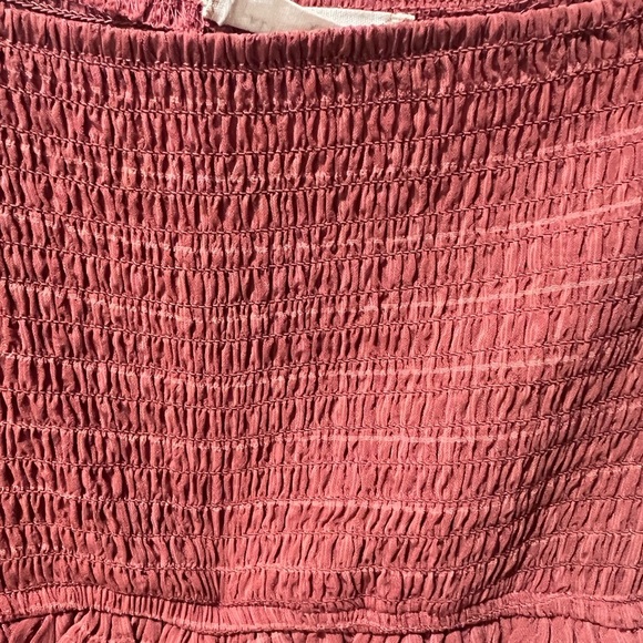 Altar’d State XS Elegant Pink Smocked Dress, ruched top, EUC, flowy, lightweight - Picture 3 of 7